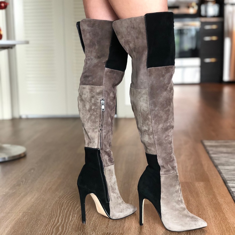 Steve Madden Knee High Suede Boots - Size 5